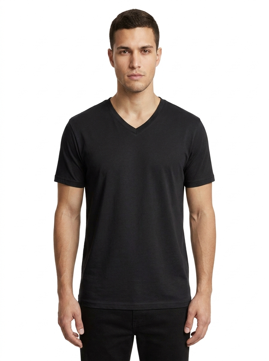 Black V-neck