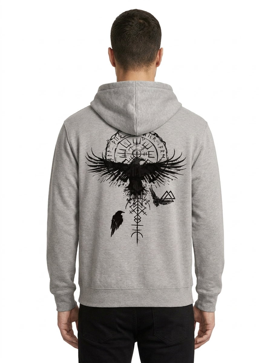 Valharn Crest Gray back viking print