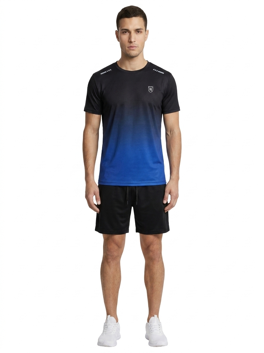 Quick-Dry Sport Black with Blue